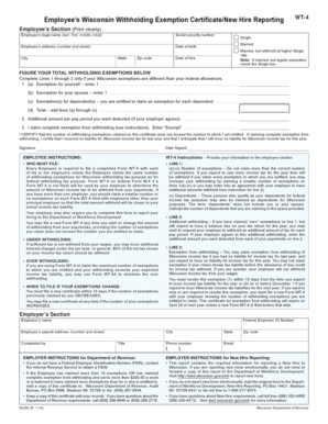Wisconsin Withholding Exemption Certificate