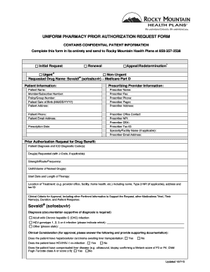 Pharmacy Prior Authorization Request Form
