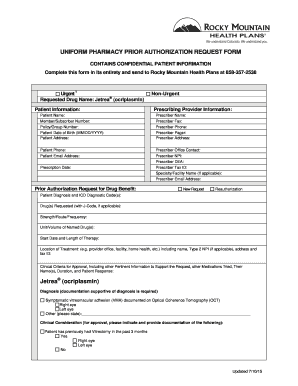 Pharmacy Prior Authorization Request Form