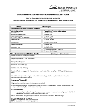 Pharmacy Prior Authorization Request Form
