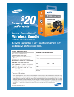 Samsung Bluetooth Bundle Mail-In Rebate Form