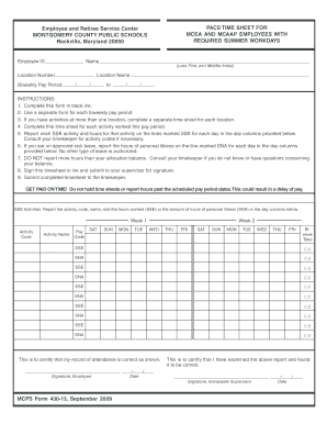 Adp timesheet template - mcps form 430 13