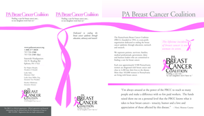 Pennsylvania Breast Cancer Coalition Membership Form