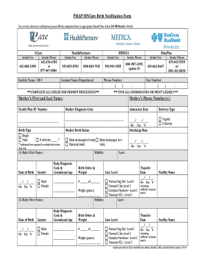 MNCare Birth Notification Form