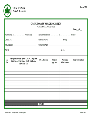 City of New York Form 39B