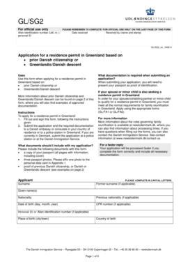 Greenland Residence Permit Application