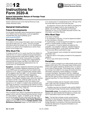 Instructions for Form 3520-A
