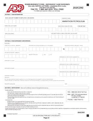 Dependent Care Reimbursement Form