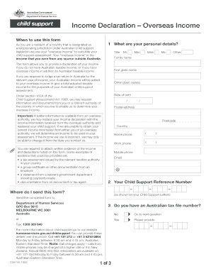 Australian Overseas Income Declaration Form
