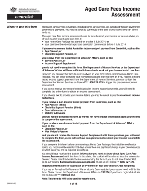Aged Care Fees Income Assessment Form