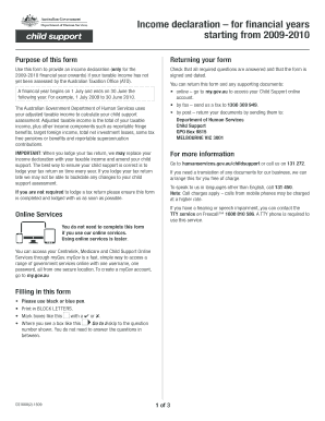 Australian Income Declaration Form