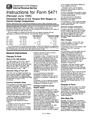 IRS Form 5471 Instructions