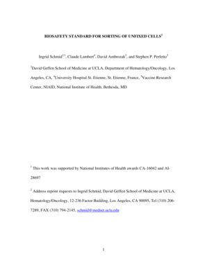 BIOSAFETY STANDARD FOR SORTING OF UNFIXED CELLS ... - isac-net