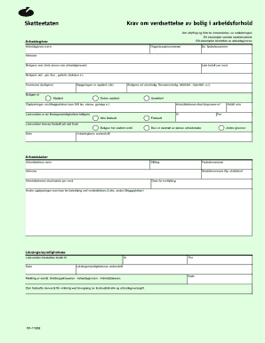 Norwegian Tax Authority Housing Valuation Form
