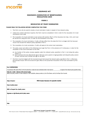 Singapore Revocation of Trust Nomination Form