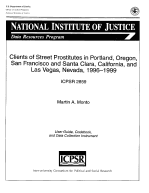 Clients of Street Prostitutes in Portland Oregon San Francisco and Santa Clara California and Las Vegas Nevada 19961999 User Guide Codebook and Data Collection Instrument - sociology-data sju