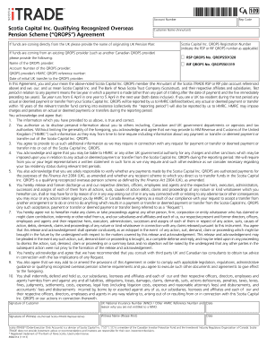 Scotia Capital QROPS Agreement