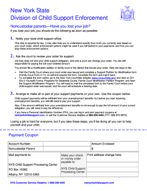 New York Child Support Modification Form