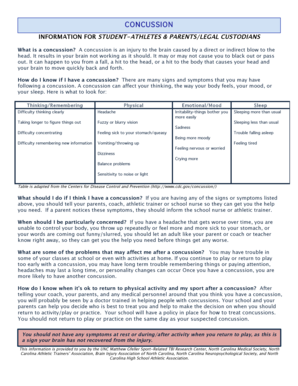Concussion Information and Consent Form