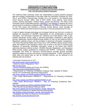 Confidentiality Compliance Form