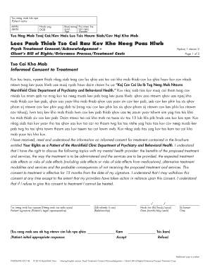 Psych Treatment Consent Form