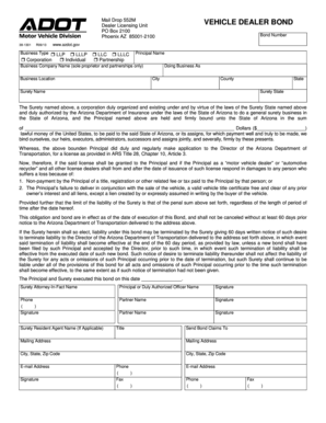 Arizona Vehicle Dealer Bond
