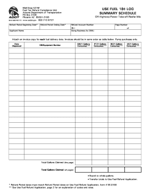 Arizona Fuel Tax Refund Compliance Form