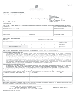 ACH EFT Authorization Form