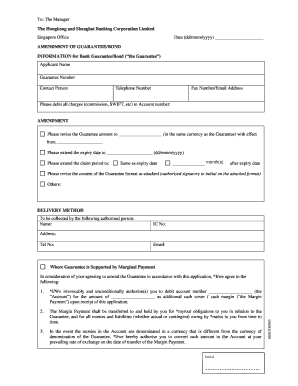 Guarantee amendment application (PDF, 51KB) - HSBC Singapore