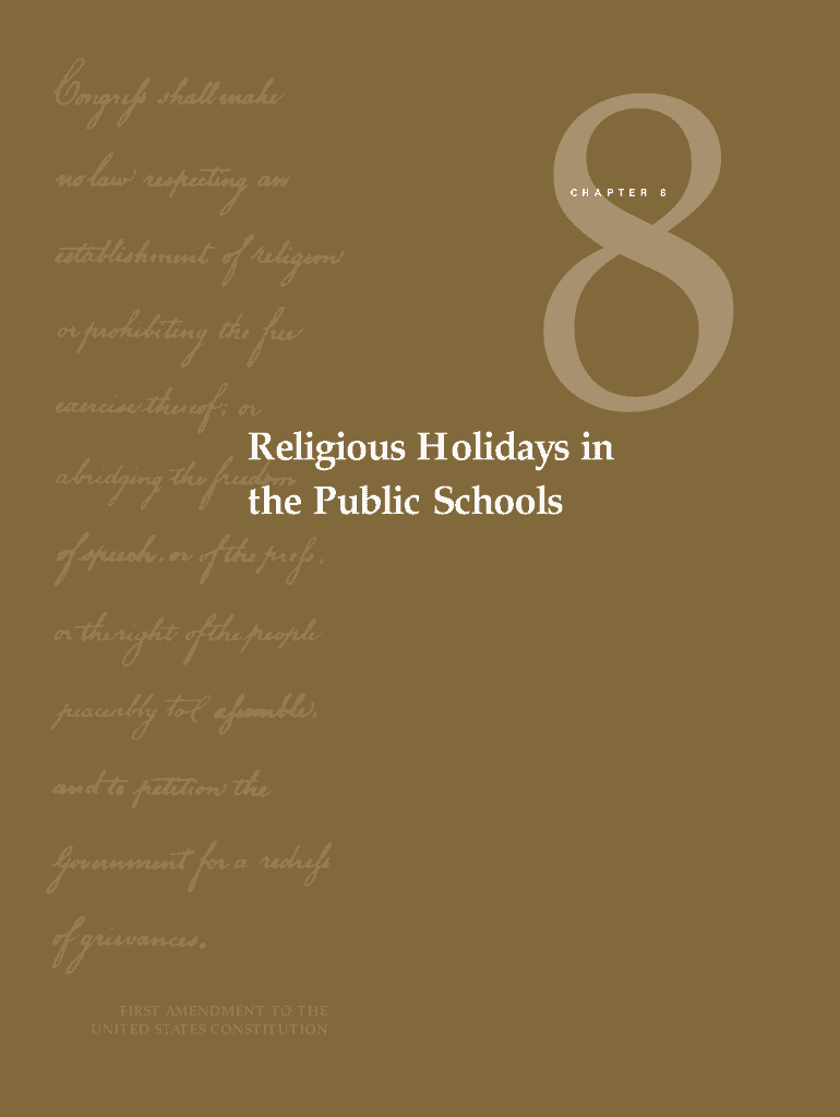 Fillable Online Religious Holidays in Fax Email Print pdfFiller