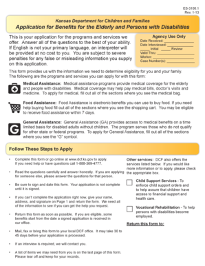 Kansas Application for Benefits for the Elderly and Persons with Disabilities