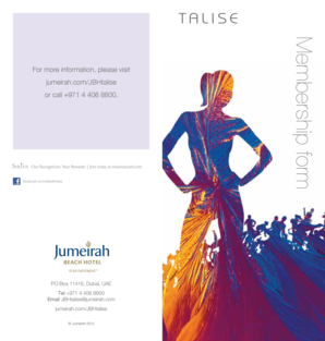 Talise Fitness Membership Application Form