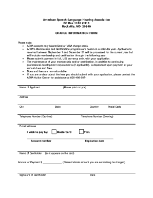 ASHA Membership and Certification Application