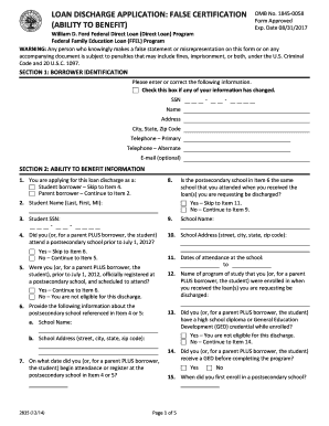 Loan Discharge Application False Certification