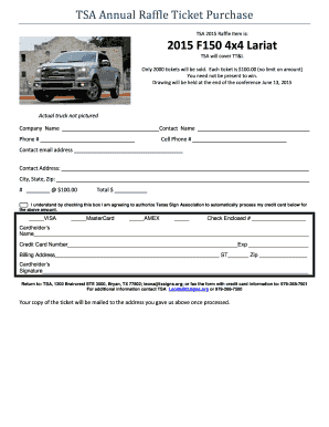 TSA Annual Raffle Ticket Purchase