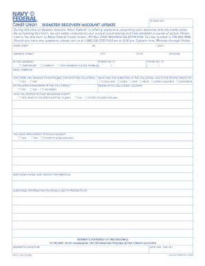 Disaster Recovery Account Update Form