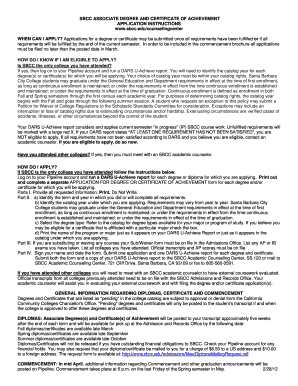 Santa Barbara City College Degree Application