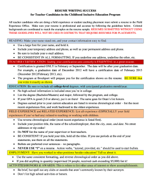 Teacher Resume Template