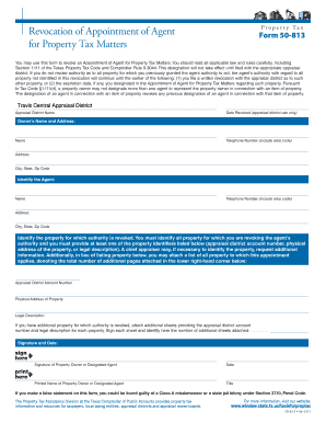 Texas Property Tax Agent Revocation Form