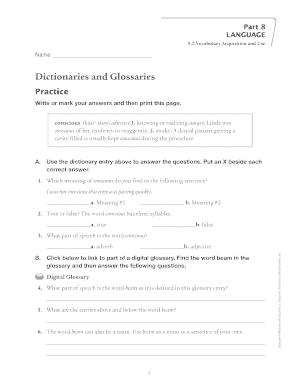 Vocabulary Acquisition and Use Practice