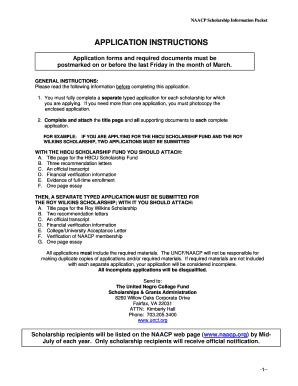 NAACP Scholarship Application Form