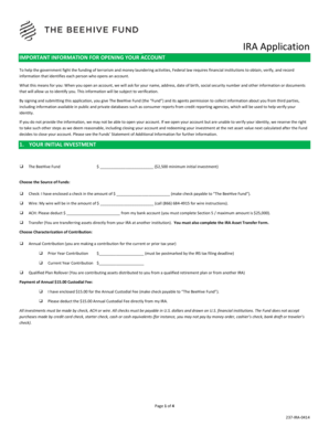IRA Application Form