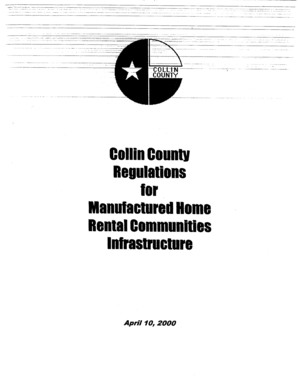 Manufactured Home Rental Community Regulations - Collin County - co collin tx