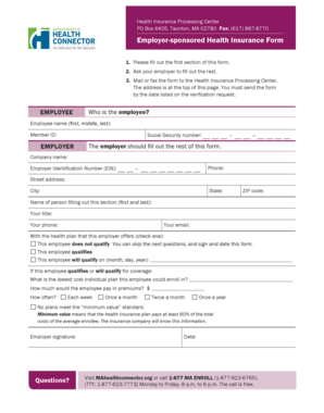 Employer-Sponsored Health Insurance Form