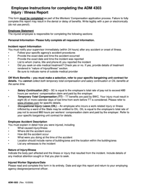ADM 4303 Injury Illness Report