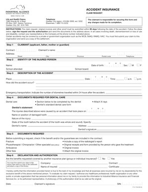 Accident Insurance Claim Request