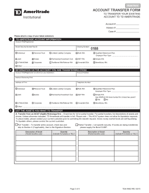 TD Ameritrade Account Transfer Form