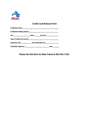 Credit Card Release Form
