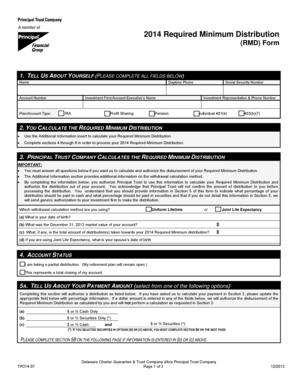 2014 Required Minimum Distribution Form