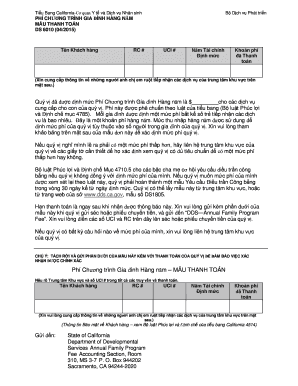 California Annual Family Program Fee Payment Form